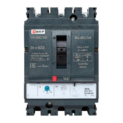 Выключатель автоматический трехполюсный ВА-99C 100/63А 3P 35кА