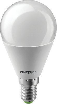 Лампа светодиодная LED 8вт E14 теплый матовый шар ОНЛАЙТ
