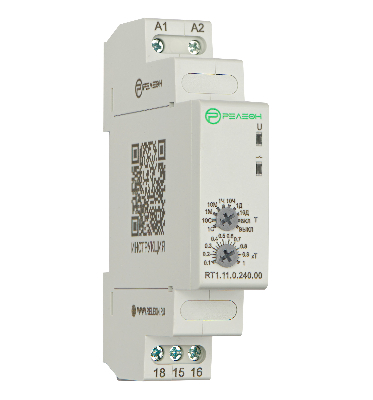 Реле времени задержка включения, 1 переключающий контакт 8А (24-240 AC/DC)