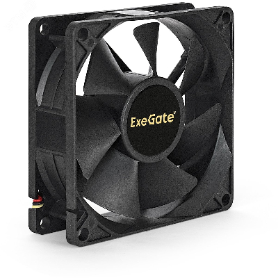 Вентилятор для корпуса 12В DC, 80x80x25 мм, 3pin, 2800RPM, 24dBA, гидродинамический подшипник