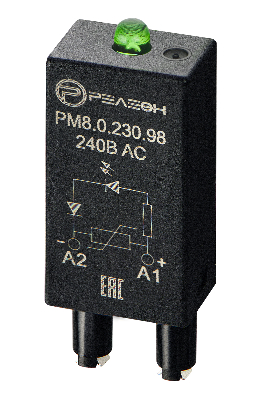 Модуль индикации и защиты, LED + Варистор, 240В AC/DC