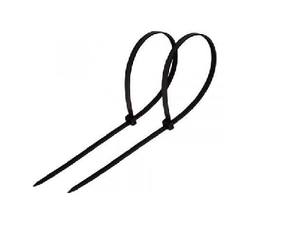 Хомут-стяжка кабельная нейлоновая 150x3,6 мм, черная, 100 шт