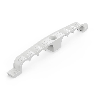 Держатель труб для прямого монтажа двусторонний на 8 мест серый d20 (20шт/120шт уп/кор)