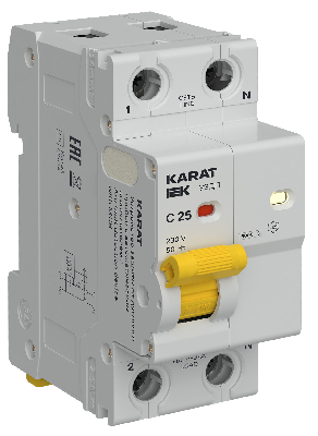 KARAT Устройство защиты от дугового пробоя c автоматическим выключателем 1P+N C 25A IEK