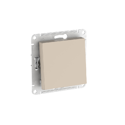 ATLASDESIGN 1-клавишный ПЕРЕКЛЮЧАТЕЛЬ, сх.6, 10АХ, быстрозажимные клеммы, ПЕСОЧНЫЙ