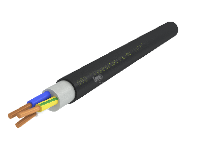 Кабель силовой ППГнг(А)-HF 3х4ок(N.PE)-0.66 однопроволочный черный (барабан)