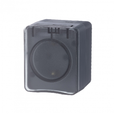 AtlasDesign Profi54 розетка с заземлением со шторками IP54 16А 250B, АНТРАЦИТ, Россия