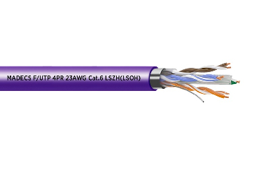Витая пара F/UTP 4PR 23AWG Cat.6 LSZH(LSOH) экранированная с ограниченным выделением дыма(DCM Test Report) Польша
