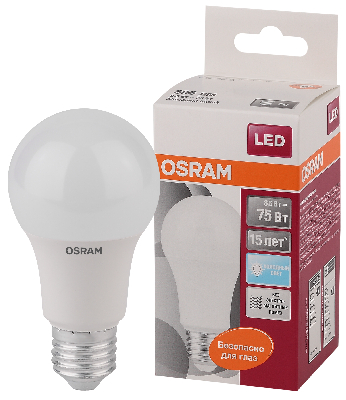 Лампа светодиодная LED 8.5Вт E27 CLA75 FR 4000K,матовая OSRAM