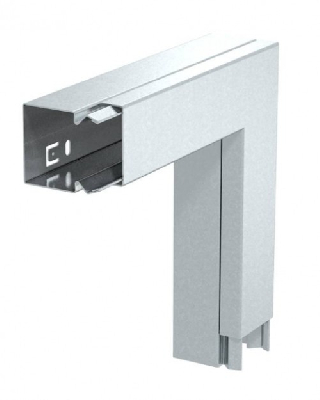 Плоский угол с крышкой кабельного канала LKM 40x40 мм (сталь)