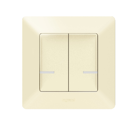 Valena Life with NETATMO  Умный беспроводной выключатель 2-клавишный. Цвет Слоновая кость