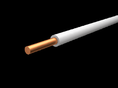 Провод силовой ПУВ 1х2.5 белый однопроволочный