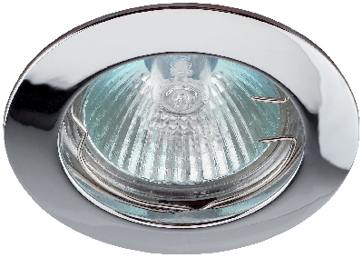 Светильник встраиваемый литой MR16 KL1 CH ,12V, 50W хром (100/3000)