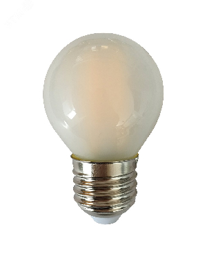 Лампа светодиодная декоративная LED 6w E27 4000K шар матовый филамент 230/50