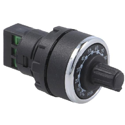 Потенциометр однооборотный сопротивление 5 кОМ металлокерамика, B 250 В AC, 4А, IP65