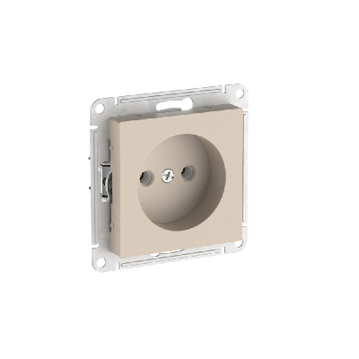 ATLASDESIGN РОЗЕТКА без заземления без шторок, 16А, быстрозажимные клеммы, ПЕСОЧНЫЙ