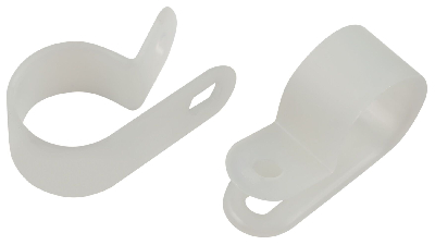 Скоба кабельная нейлоновая под винт 5 мм NO-225-262 белая 50 шт