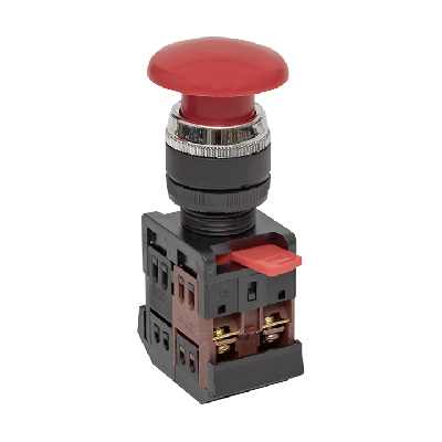 Кнопка красная AEA-22 Гриб NO+NC