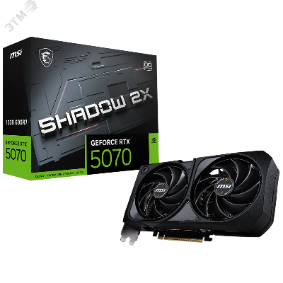 Видеокарта RTX5070 SHADOW 2X OC, 2FAN RTL, 12ГБ, GDDR7, PCI-Express 5.0