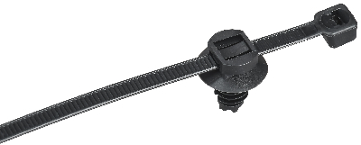 Хомут P6.6 с креплением на елочку черный 4.8х200мм 100шт/упак IEK