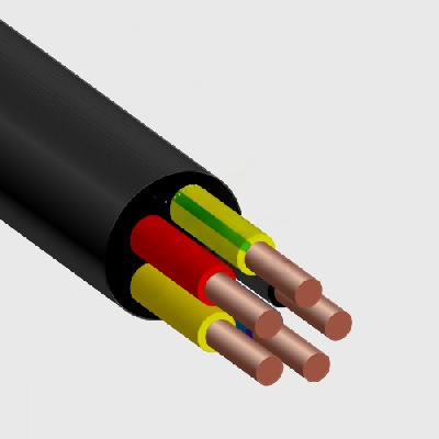 Кабель силовой ВВГнг(А)-LS 5х6(ок) (N.PE)-0.660 ТУ однопроволочный