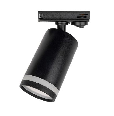 Светильник светодиодный трековый на шинопровод ДПО GX10  PTR 38 GU10 BL 230V IP20 без лампы черный корпус