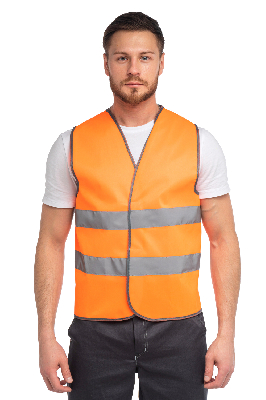 Жилет сигнальный арт. J02 цв. оранжевый флуоресцентный р. 3XL 120-124/170-188