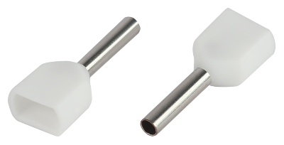 Наконечник-гильза с изолированным фланцем (упаковка 10 шт.) NO-225-10 (двойной) НШвИ(2) 0,5-8