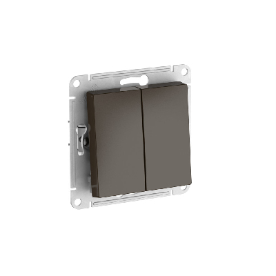 ATLASDESIGN 2-клавишный ВЫКЛЮЧАТЕЛЬ, сх.5, 10АХ, быстрозажимные клеммы, МОККО