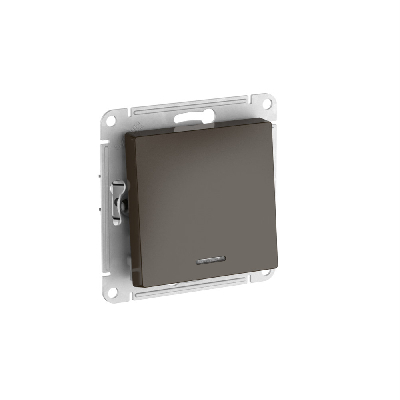 ATLASDESIGN 1-клавишный ВЫКЛЮЧАТЕЛЬ с подсветкой ,сх.1а, 10АХ, быстрозажимные клеммы, МОККО