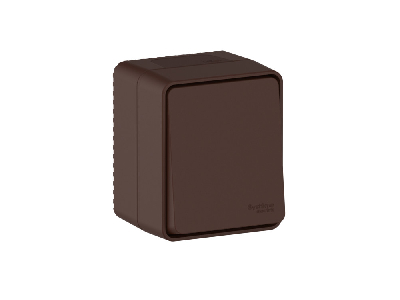 AtlasDesign PROFI IP54 О/У 1-клавишный ПЕРЕКЛЮЧАТЕЛЬ 10 АХ, КОРИЧНЕВЫЙ