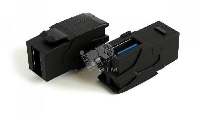 Вставка Keystone Jack проходной адаптер USB 3.0 (Type A) 90град. ROHS черная