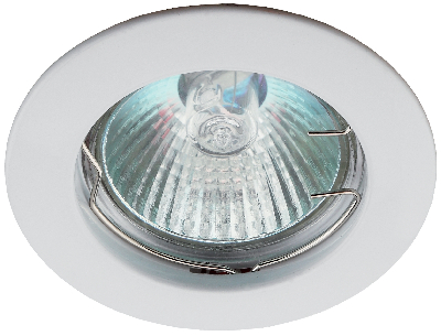 Светильник встраиваемый литой MR16 KL1 WH ,12V, 50W белый (100/3000)