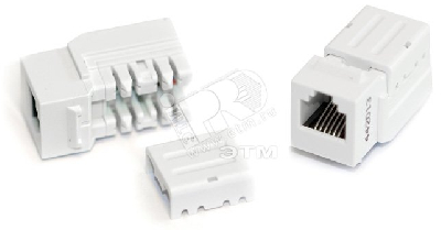 Вставка Keystone Jack RJ-45(8P8C) категория 6A 110 IDC заделка с помощью NE-TOOL белая