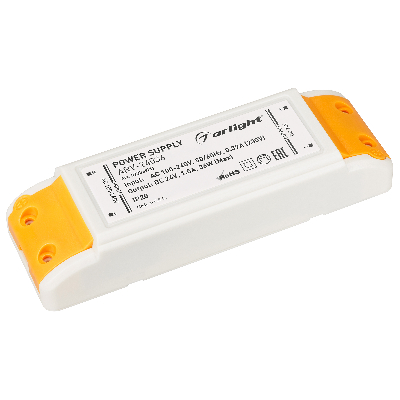 Блок питания ARV-24036 (24V, 1.5A, 36W) (ARL, IP20 Пластик, 2 года)