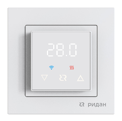 Терморегулятор Ридан Classy c Wi-Fi, с комбинацией датчиков, белый, 16А