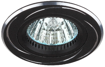 Светильник встраиваемый KL34 AL/BK/1 штампованный поворотный MR16 12V 50W белый (50/2400)