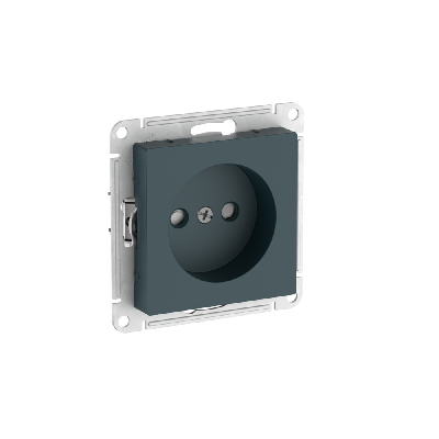 ATLASDESIGN РОЗЕТКА без заземления со шторками, 16А, быстрозажимные клеммы, ИЗУМРУД