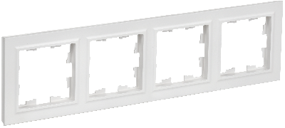 BRITE Рамка 4-местная РУ-4-БрАБ арктический белый IEK