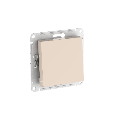 ATLASDESIGN 1-клавишный ПЕРЕКЛЮЧАТЕЛЬ, сх.6, 10АХ, быстрозажимные клеммы, БЕЖЕВЫЙ