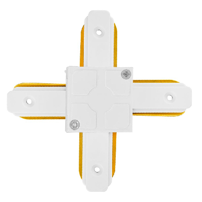 Коннектор X-образный белый для шинопровода
