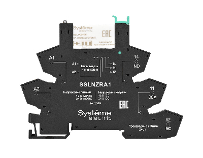 Релейный модуль 1CO, 6A, 24В DC, push-in зажим