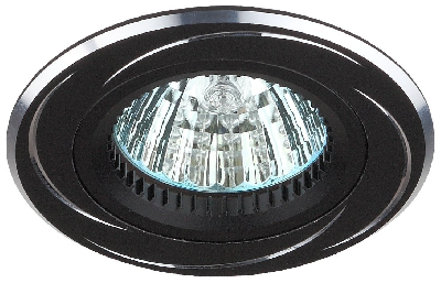 KL34 AL/BK Точечные светильники алюминиевый MR16,12V/220V, 50W черный/хром