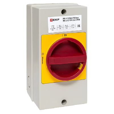 Переключатель кулачковый ПК-2-13 16А 3P ВКЛ-ВЫКЛ с блокировкой в боксе IP65