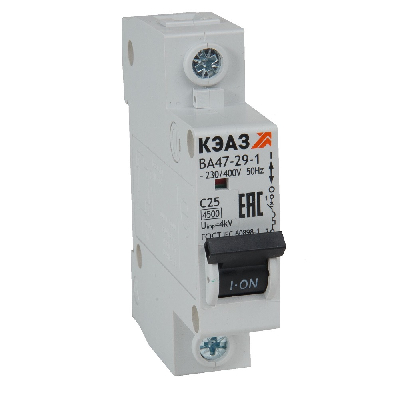 Выключатель автоматический модульный ВА47-29-1C16-УХЛ3 (4,5кА)-КЭАЗ