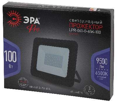 Прожектор светодиодный ДО-100W LPR-061-0-65K-100 100Вт 9000Лм 6500К PRO 290x230x36