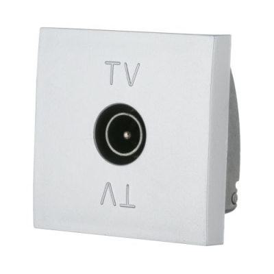 Розетка TV оконечная (серебристы йметаллик) LK45