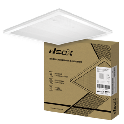 Панель светодиодная универсальная ДВО-02 3640-ПРИЗМА 36Вт 4000К 595х595мм NEOX