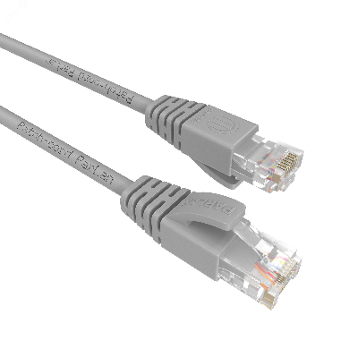 Патч-корд U/UTP Cat 5e ZH 4х2х0,60 Flex 10м серый