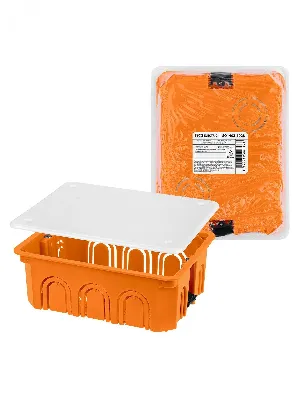 Распаячная коробка СП 120х92х45мм крышка пл. лапки IP20 инд. штрихкод TDM